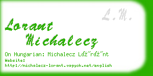 lorant michalecz business card